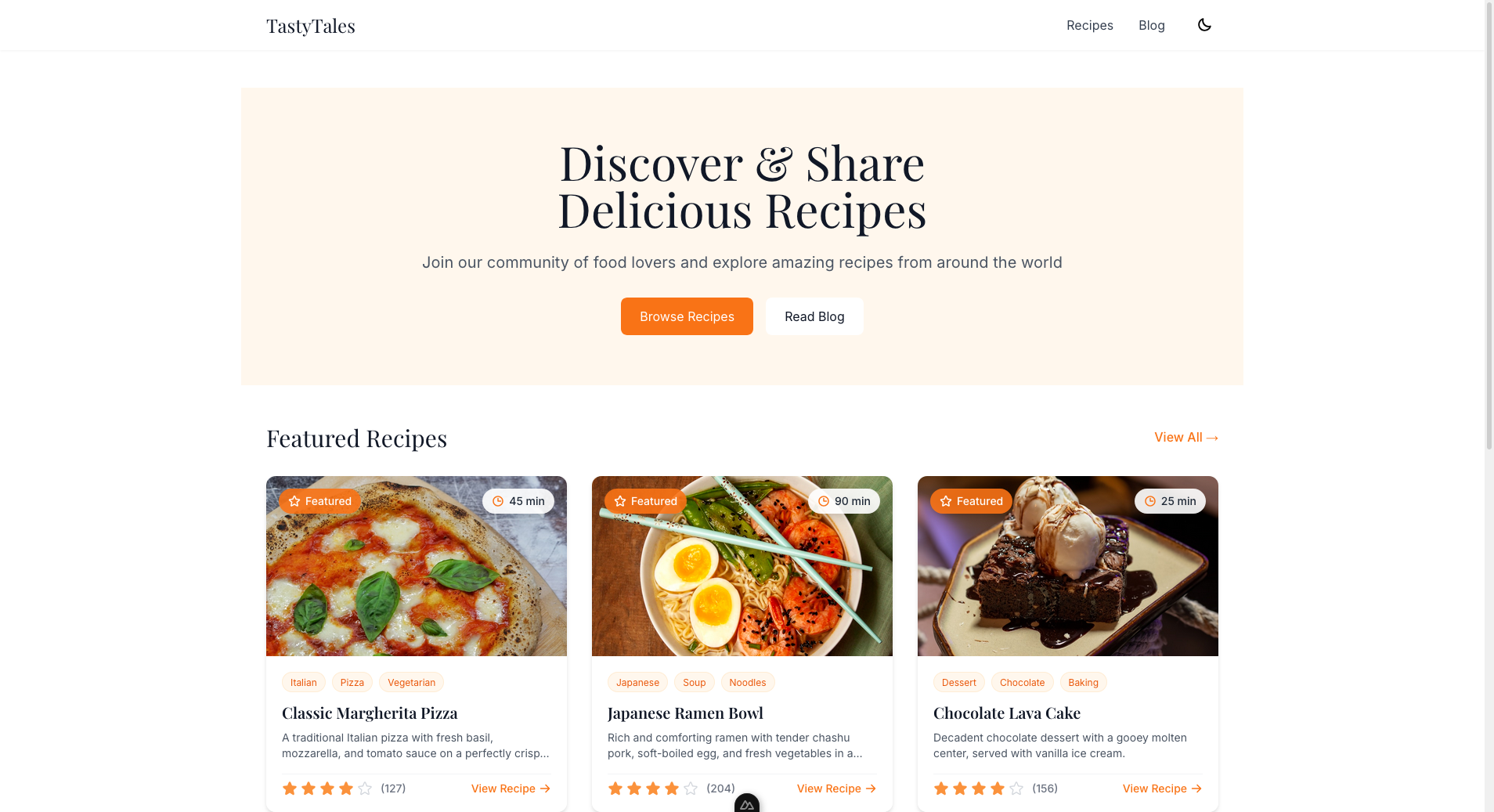 TastyTales Web Template
